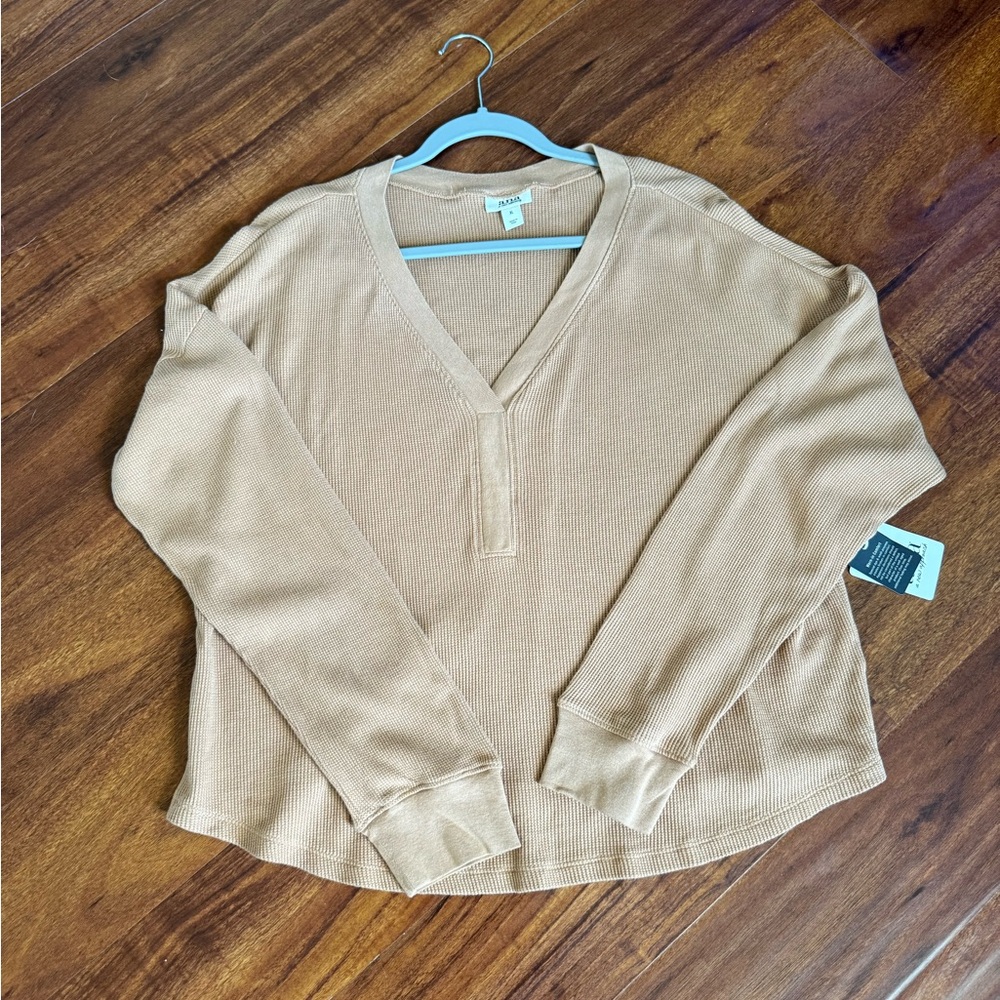 JCPenney Camel Knit Top